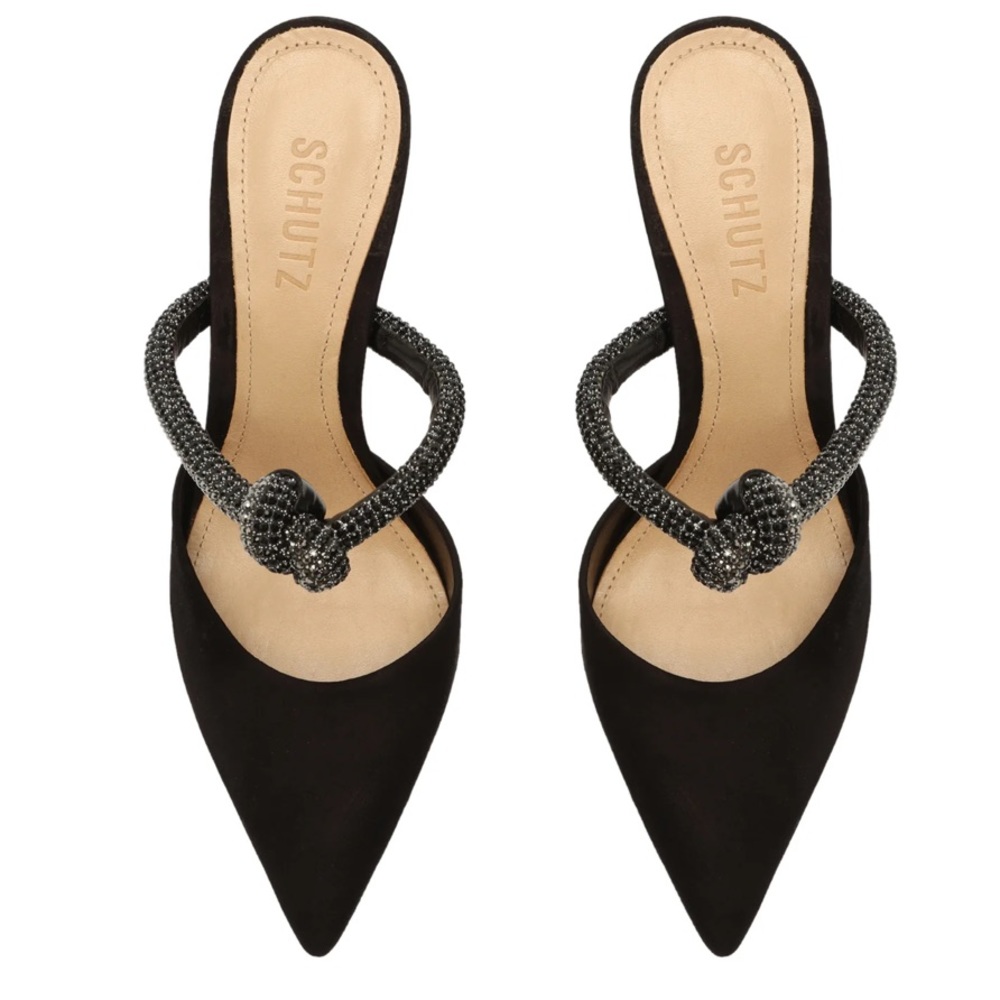 Schutz Pearl Leather Mule